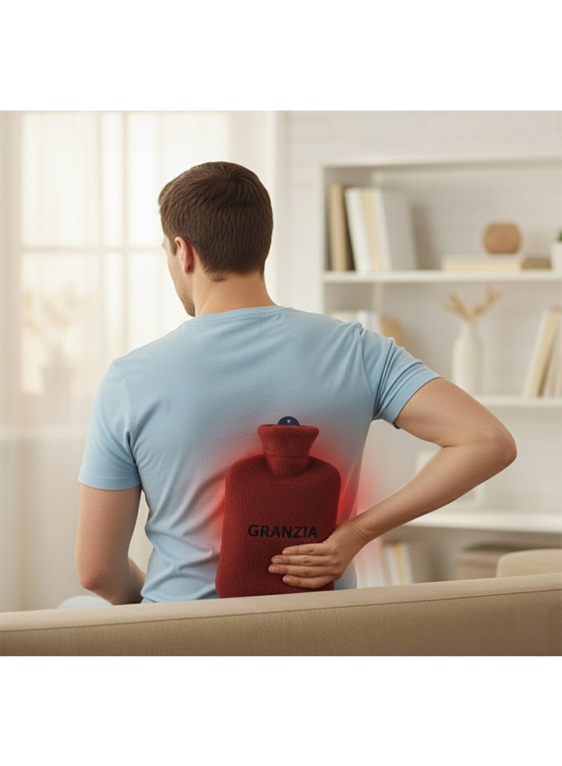  جرانزيا قِربة مياه ساخنة بغطاء قطيفة ناعم تمنح دفء لطيف وتوزيع متوازن للحرارة - Image 3